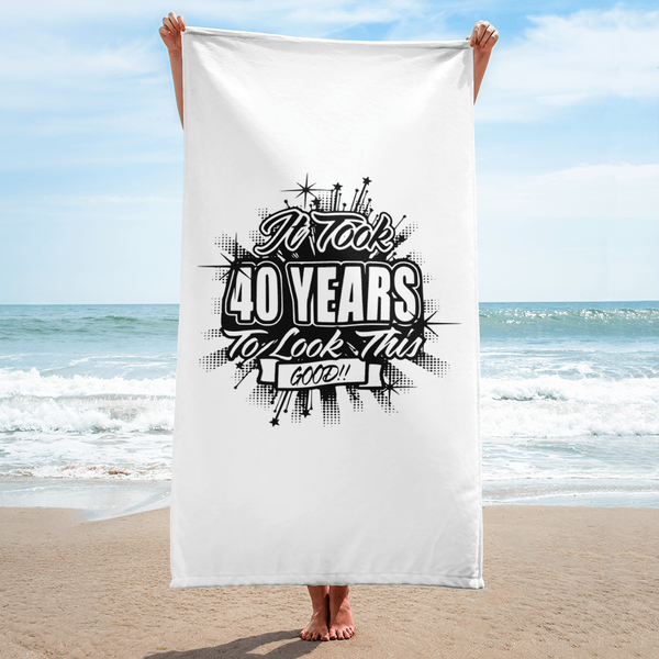 40th Birthday Beach Towel