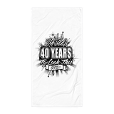 40th Birthday Beach Towel
