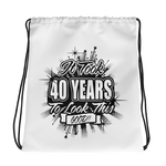 40th Birthday Drawstring bag