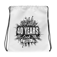 40th Birthday Drawstring bag