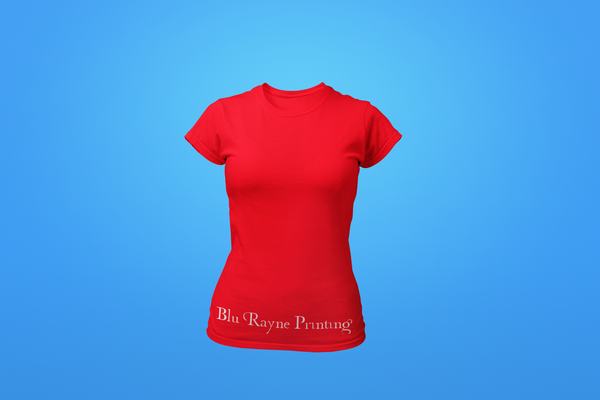 Woman's Crew Neck Shirt - Red - Customized